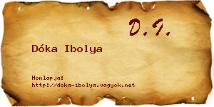 Dóka Ibolya névjegykártya
