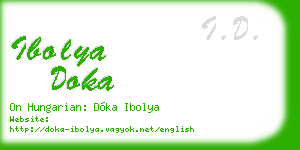 ibolya doka business card
